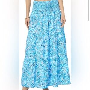 NWOT LILLY PULITZER | Aston Maxi Skirt in Amalfi Blue by the Seashore M 🐚